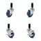 Service Caster 3.5 Inch Blue Polyurethane Swivel 1-1/8 Inch Expanding Stem Caster Brake, 2PK SCC-EX20S3514-PPUB-BLU-2-TLB-2-MTG43 - alternate 1